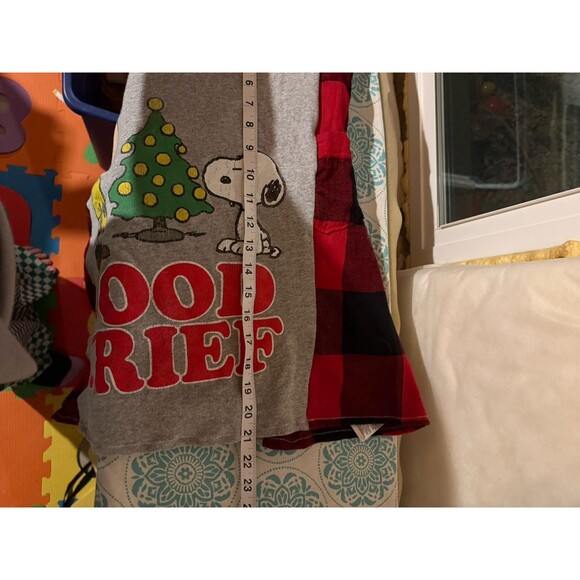 Rework Upcycle Grunge Oversize Charlie Brown Holiday Christmas Sweater L/XL - Picture 5 of 5